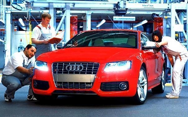 Montage des Audi S5 im Werk Ingolstadt.